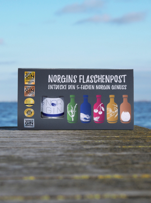 Borderseite des Gin-Probierbox